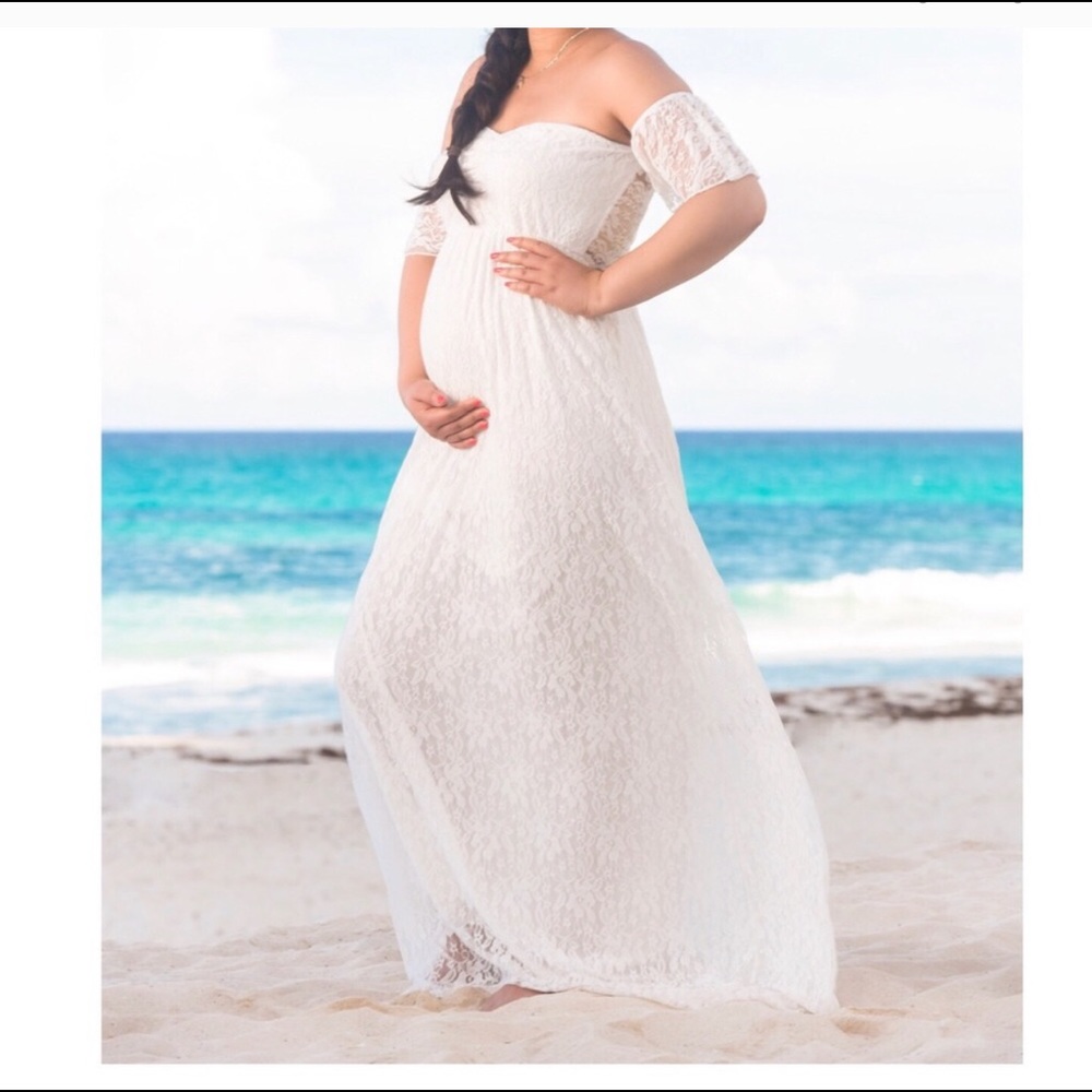 Maternity Lace Maxi Dress